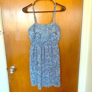 Lauren Conrad Blue Floral Empire Dress